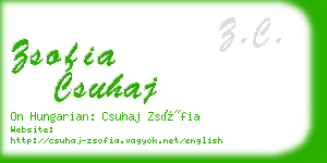 zsofia csuhaj business card